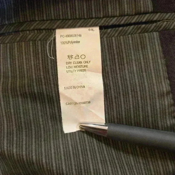 Calvin Klein Mens Velvet Smooth Blazer Black size 44L - Picture 11 of 12